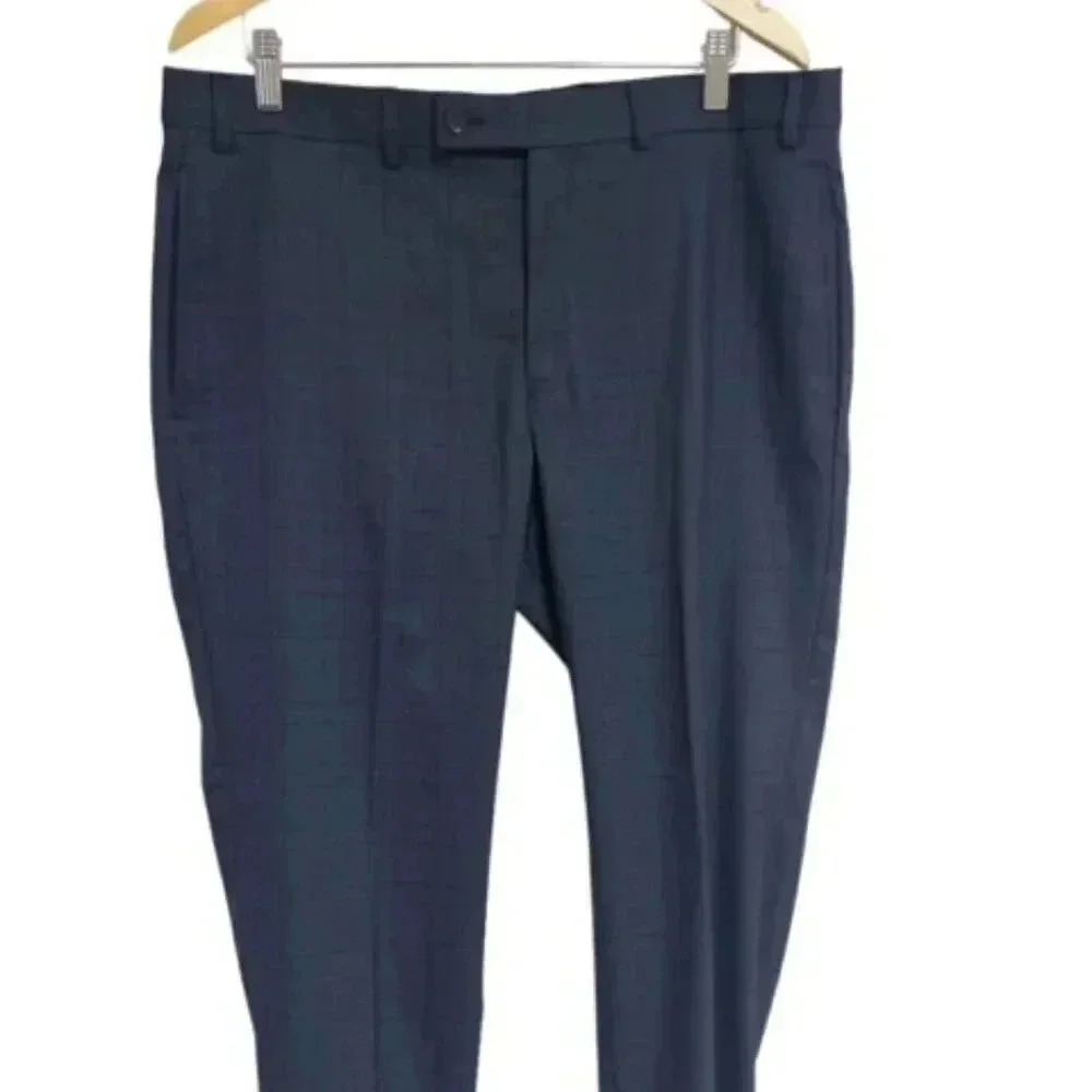 Lauren Ralph Lauren Men's Navy Striped Pants 38x30 Made in Egypt Office Business